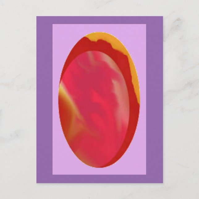 Egg shaped Jewel / Stone Digital Art Postcard (Front)