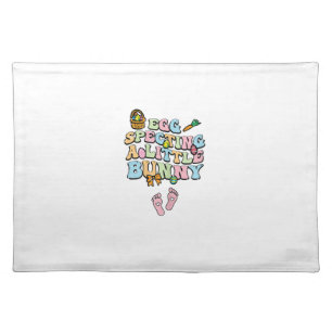 Egg Specting A Little Bunny Easter Pregnancy Annou Cloth Placemat