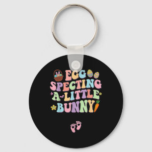Egg Specting A Little Bunny Easter Pregnancy Annou Keychain