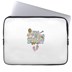 Egg Specting A Little Bunny Easter Pregnancy Annou Laptop Sleeve