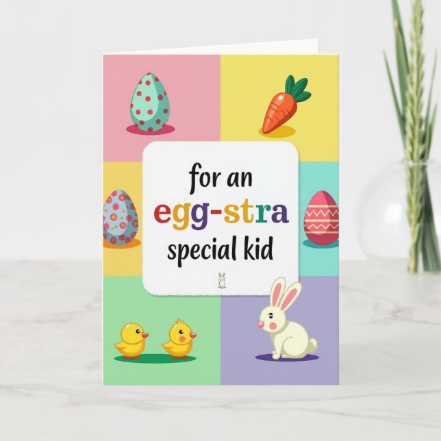 Egg Stra Special Kid Festive Card (Front)