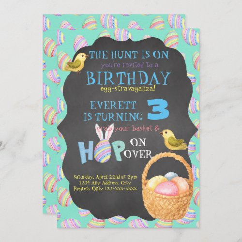 Egg_Stravaganza Birthday Invitation