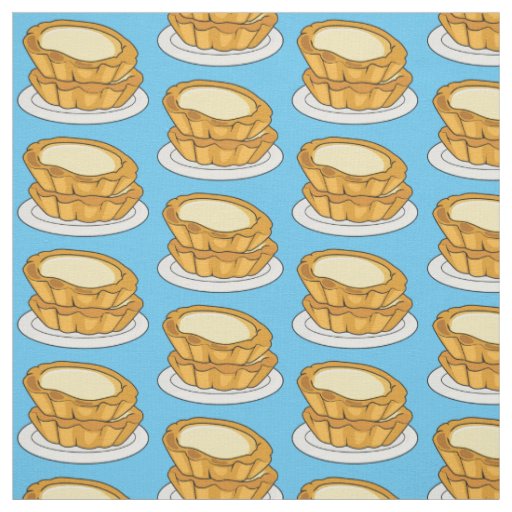 Egg tart cartoon illustration fabric