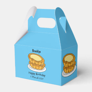 Egg tart cartoon illustration  favor boxes