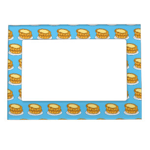 Egg tart cartoon illustration magnetic frame