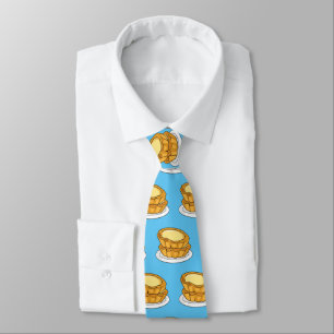 Egg tart cartoon illustration  neck tie