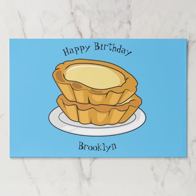 Egg tart cartoon illustration  paper pad (Front)