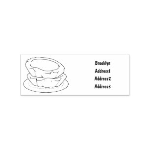 Egg tart cartoon illustration rubber stamp