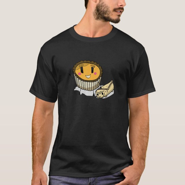 Egg Tart Dim Sum and Egg Roll Dog Premium T-Shirt (Front)