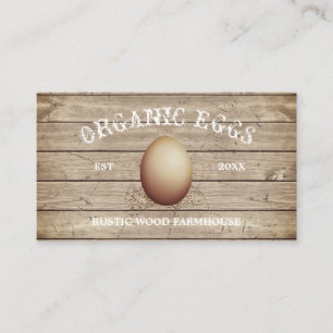 Egg Vintage Rustic Farm retro Wood Business Card