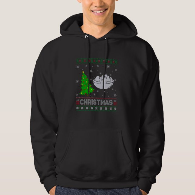 Egg Xmas Tree Lighting Ugly Christmas Sweater (Front)