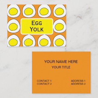 Egg Yolk Eggs Business Card
