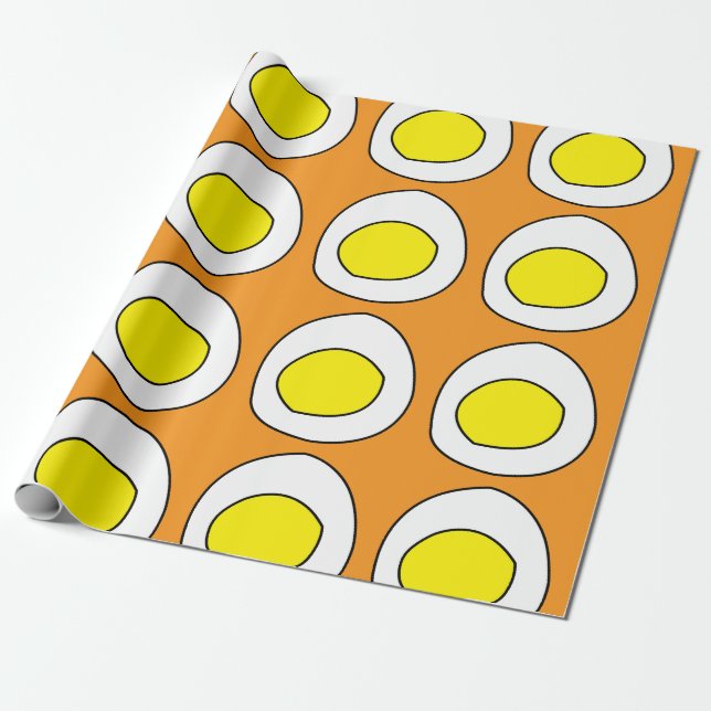 Egg Yolk Eggs Wrapping Paper (Unrolled)