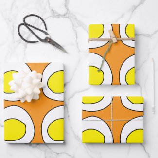 Egg Yolk Eggs Wrapping Paper Sheets