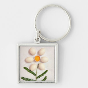 Egg Yolk Flower Keychain