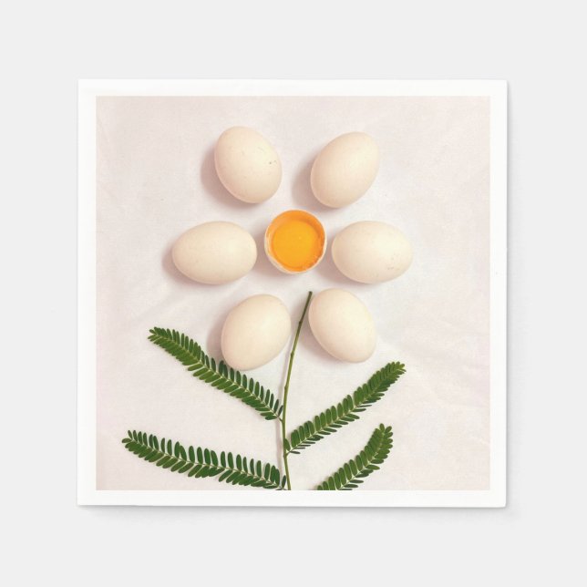 Egg Yolk Flower Napkins (Front)