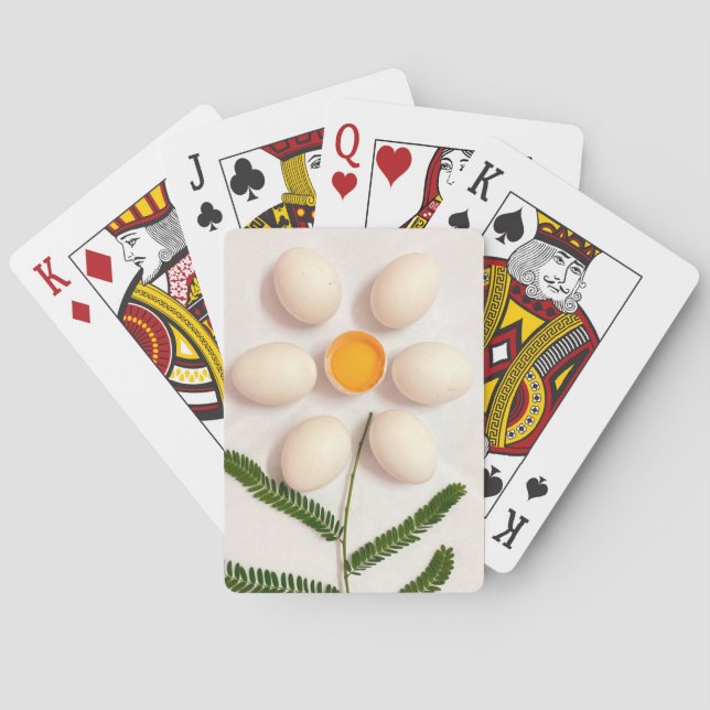 Egg Yolk Flower Poker Cards (Back)