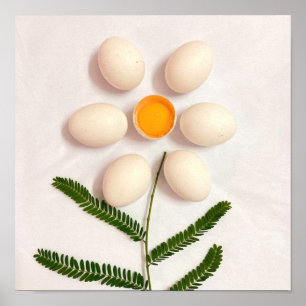 Egg Yolk Flower Poster