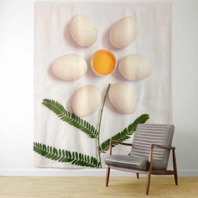 Egg Yolk Flower Tapestry (In Situ)