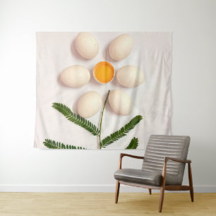 Egg Yolk Flower Tapestry