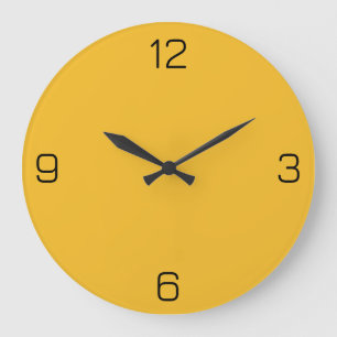 Egg Yolk Yellow F4BB29 Color Add Your Name Option Large Clock