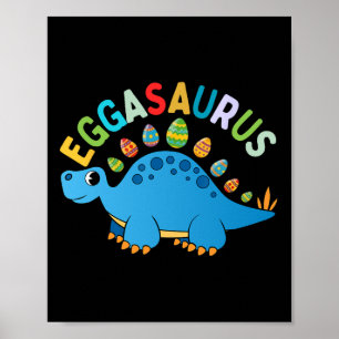 Eggasaurus Easter Egg Hunt Dinosaur Stegosaurus To Poster