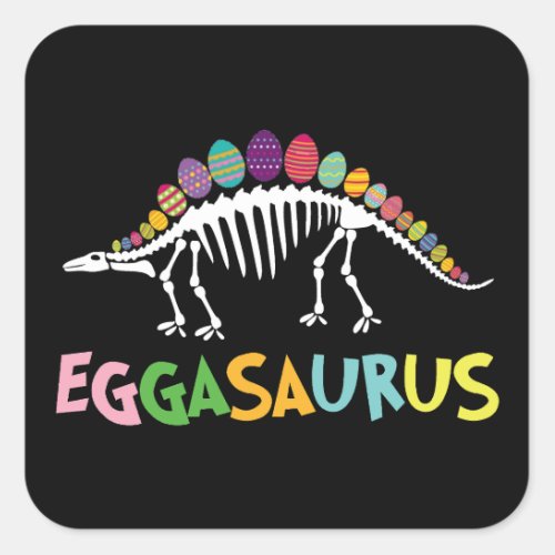 Eggasaurus Easter Square Sticker