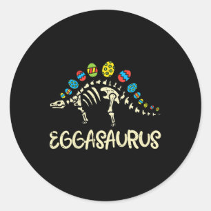 Eggasaurus Easter Stegosaurus Dinosaur Boys Kids T Classic Round Sticker
