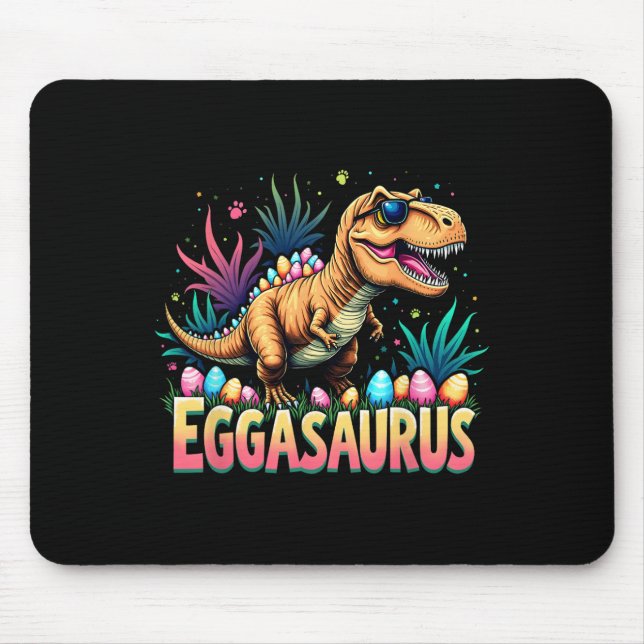 Eggasaurus Easter Stegosaurus Dinosaur Boys Kids T Mouse Pad (Front)