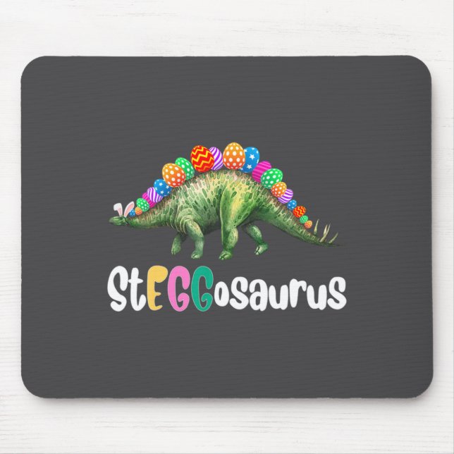 Eggasaurus Easter Stegosaurus Egg Dinosaur Easter  Mouse Pad (Front)