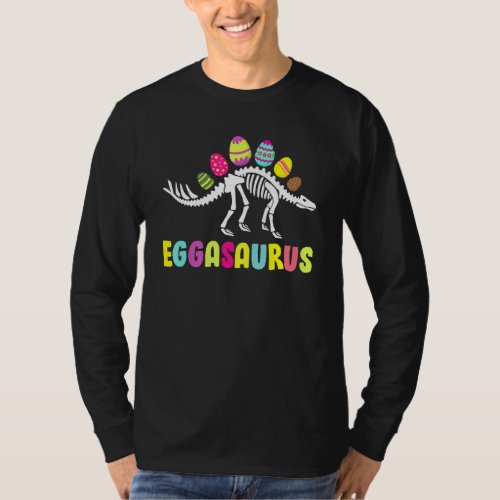Eggasaurus Stegosaurus Easter Egg Dinosaur  Easter T_Shirt