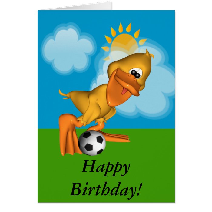 Eggbert The Duck Happy Birthday Card