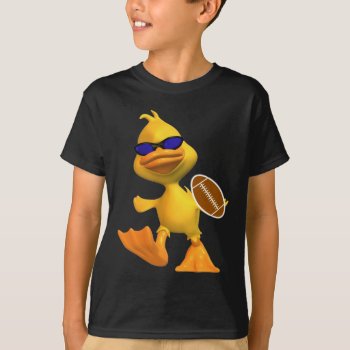 Eggbert The Duck Kids Cool Football T-shirt by Baysideimages at Zazzle