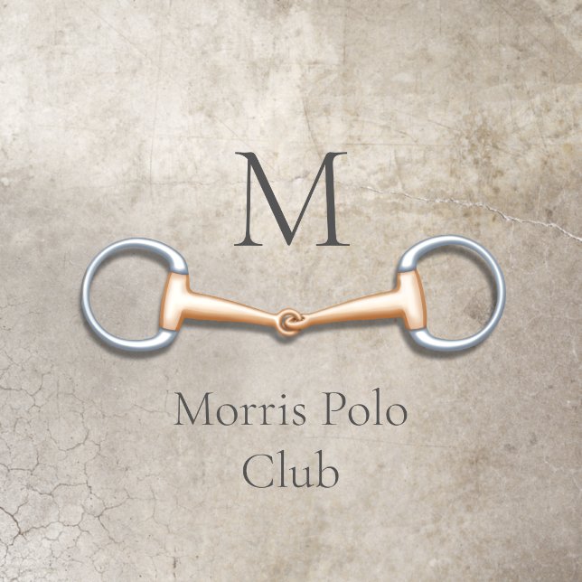 Eggbutt Snaffle Bit Elegant Equestrian Floor Decals (Insitu)