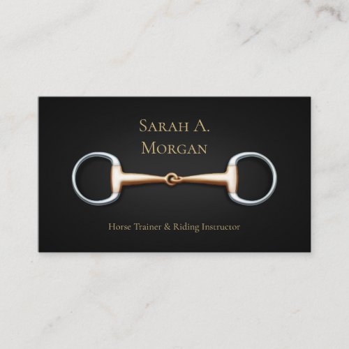 Eggbutt Snaffle Bit Equestrian Business Card