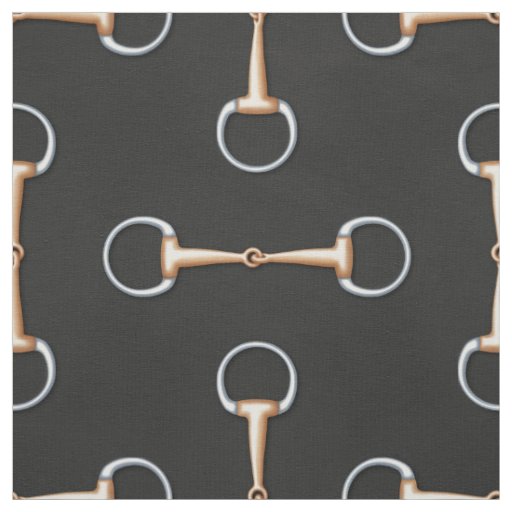 Eggbutt Snaffle Bit Equestrian (large scale) Fabric