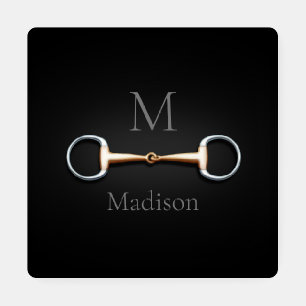 Eggbutt Snaffle Bit Monogrammed Equestrian Coaster Set