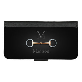 Eggbutt Snaffle Bit Monogrammed Equestrian iPhone 8/7 Wallet Case