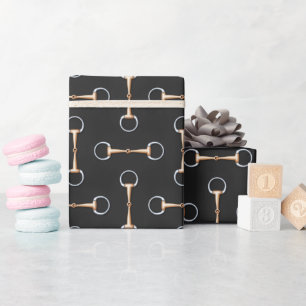 Eggbutt Snaffle Bits Equestrian (large scale) Wrapping Paper