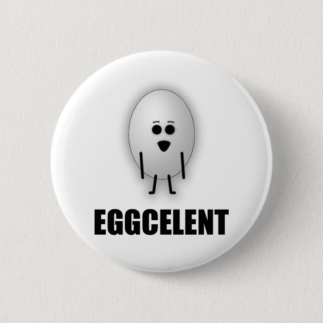 EGGCELENT PINBACK BUTTON (Front)
