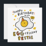 Eggcellent Bestie Funny Birthday Card<br><div class="desc">The Poem Bestie Birthday Card is a heartfelt and thoughtful way to celebrate your best friend's special day. This card is adorned with a beautifully crafted poem that expresses your deepest feelings and appreciation for your cherished friend. The poem within the card may capture the essence of your friendship, highlighting...</div>