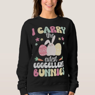 Eggcellent Bunnies Bus Driver Easter Bunny Bus Dri Sweatshirt