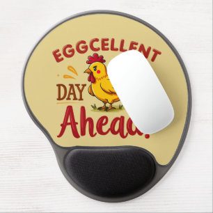 Eggcellent Day Ahead Funny Chicken Farm Gel Mouse Pad