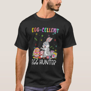 Eggcellent Egg Hunter Easter Funny Bunny Boys Girl T-Shirt