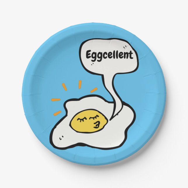 Eggcellent Sunny Side Up Paper Plates (Front)