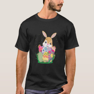 Eggcited For Easter Bunny Rabbit Animal Funny East T-Shirt