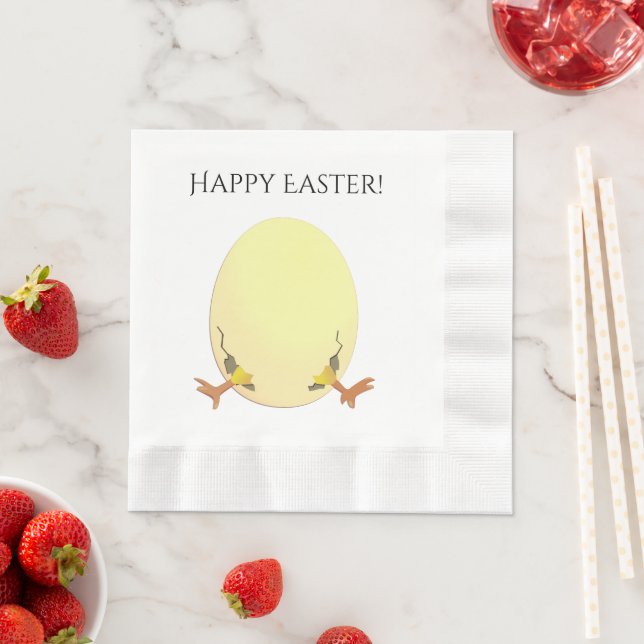 Eggcited Happy Easter Chick  Napkins (Insitu)