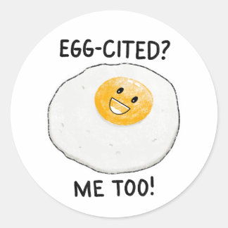 Eggcited Sticker