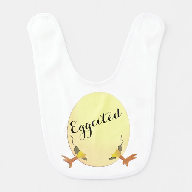 Eggcitement Add Baby Name  Bib (Front)
