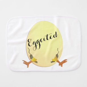 Eggcitement Add Baby Name Burp Cloth